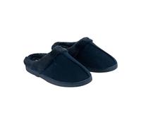 Dr Keller JUSTINE Womens Comfort Mule Slippers - Ladies Slip On Memory Foam House Shoes with Flat Rubber Sole, Warm Lined Indoor Slippers for Winter, Casual Home Bedroom Footwear Navy 4
