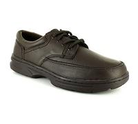 Dr Keller Men's Wide Fit Padded Collar Classic Shoes Wider Fitting Real Leather Lightweight Cushioned Insole Mens Formal Work Office Casual Smart Walking Boots Moccasin (Brian/Brown,11)