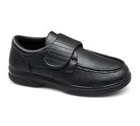 Dr Keller Tony Mens Touch Fasten Bar Comfort Wide Fit Shoes Black UK 7