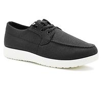 Dr Keller Womens Elastic Lace Up Smart Trainers Ladies Casual Slip On Walking Canvas Textile Flat Sneaker Pumps (Black, UK_Footwear_Size_System, Adult, Women, Numeric, Medium, Numeric_4)