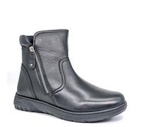Dr Keller Women's Laurel Leather Zip Up Wide Fit Boots in Black | Size: 6 Dr Keller Black 6