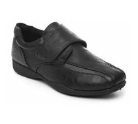 Dr Keller Womens Low Wedge Shoes Ladies Cushioned Walking Office Work Casual Soft Comfort Comfy Ballet Pump Flat Loafers Touch Fastening Strap Hard Sole Shu Shoe Boots(Marie Black, 5)