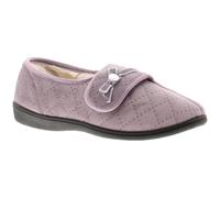 Dr Keller Womens Slippers Ladies Orthopaedic Wide Fit Warm Lined Shoes Winter Slipper Adjustable Touch Fastening Comfy Warm Lined Classic Soft Closed Toe Fluffy Casual Comfortable Shu (Lara Mauve, 5)