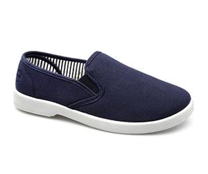 Dr Keller Yacht Mens Canvas Wide Fit Slip On Deck Shoes Navy UK 12