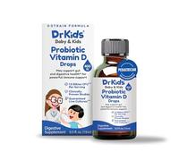 Dr. Kids Probiotic Vitamin D Drops - Supports Infant & Child Gut Health, Helps Reduce Gas, Colic & Fussiness, Baby Probiotic Drops with Vitamin D3, Pediatrician Recommended, Unflavored, 15ml