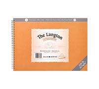 Daler-Rowney The Langton Cold-Pressed 425gsm 14 x 10in Watercolour Paper in a Spiral Pad, Acid-free, 12 Natural White Sheets, Ideal for Professional Artists