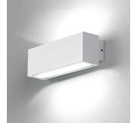 Dr.lazy 12W Led Wall Lamp Outdoor LED Wall Sconce IP65 Waterproof Wall Lighting Aluminium Up Down Outside Wall Lights for Patio, Terrace, Garden, Hallway, Balcony, Porch (White/Cold White)