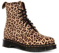 Dr. Martens Mid Boots 1460 Pascal Light Tan Mini Leopard Spot Hair On in Black 7
