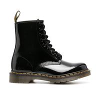 Dr. Martens 1460 Patent Lamper Boots - Black Patent Leather, Rubber Sole, 8-Eye Lace-Up