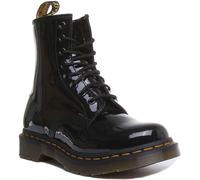 Dr. Martens 1460 Patent Lamper 8 Eyelet Leather Women's Ankle Boots - Black - Size:UK 8
