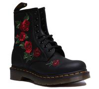Dr. Martens Dr 1460 Vonda Softy T Floral Womens Boot - Black/Red Leather - Size UK 5