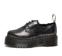 Dr. Martens 1461 Faux Fur-Lined Metallic Leather Platform Shoes 'Black' 27957012 7