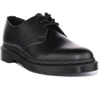 Dr Martens 1461 Mono Unisex 3 Eye Leather Plain Shoe In All Black Size UK 3 - 12