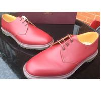 Dr Martens 1461 Steed oxblood quilon leather shoes UK 10 EU 45 Made in England