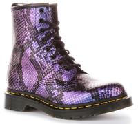 Dr. Martens 31027719 8 Eye Boot Women Black/Blue Viper Croc Emboss UK 3