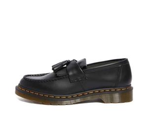 Dr. Martens Adrian Yellow Stitch Leather Tassel Loafers 'Black Smooth' 22209001 9