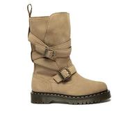Dr Martens Anistone 2 Strap Suede Biker Boots, Beige, Size 6, Women Beige