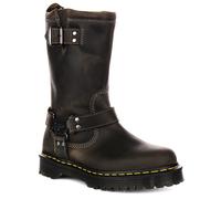 Dr Martens Anistone Hi Tall Pull On Biker Womens Boot In Grey UK 3 - 8