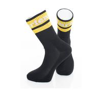 Dr. Martens - Athletic Logo Black/Yellow & White Cotton Blend - Socks M/L