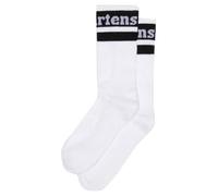 Dr. Martens Athletic Logo Cotton Blend Sock, White/Black, Small/Medium