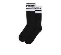 Dr Martens Athletic Logo Sock Socks Black White Cotton Blend, Black/White, Size S/M, Women Black/White