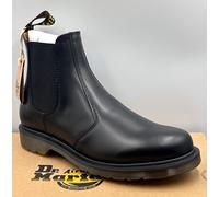 DR MARTENS BLACK 2976 PLAIN WELT SMOOTH LEATHER CHELSEA BOOTS SIZE UK 8 EU 42