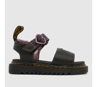 Dr. Martens Black Marlowe Hearts II Girls Toddler Sandals UK 8 (EU 26)