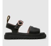 Dr. Martens Black & pink Marlowe Hearts Girls Junior Sandals UK 10 (EU 28)