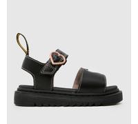Dr. Martens Black & pink Marlowe Hearts Girls Toddler Sandals UK 8 (EU 26)