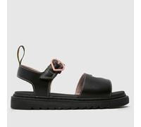 Dr. Martens Black & pink Marlowe Hearts Girls Youth Sandals UK 5 (EU 38)