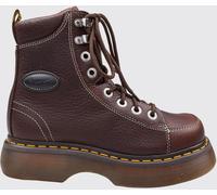 DR. MARTENS Buzz 8-Eye Combat Boots in Tumbled Leather with Padded Ankle - Size: 6 - female