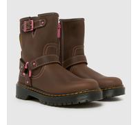 Dr. Martens Dark Brown Genaya Girls Junior Boots UK 10 (EU 28)