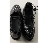 Dr. Martens Elphie II Hardware Wrap Leather Ballet Flats at Free People in Black, Size: US 8 - female