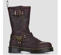 Anistone Hi Calf Boots in Leather Dark Brown