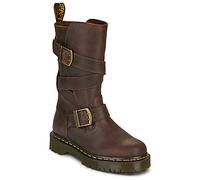 Dr. Martens Flat boots Anistone Strap High Boot Dark Brown Crazy Horse in Brown 6.5