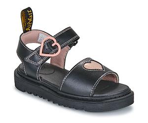 Dr. Martens Flat sandals Marlowe Hearts J Black+Powder Pink in Black 2.5 kid