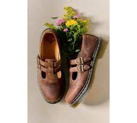 Dr. Martens for Free People 8065 Mary Janes Shoe at Free People in Dark Brown Crazy Horse Em, Size: US 6 - female