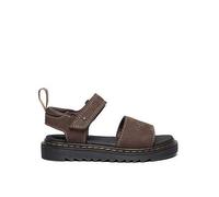 Dr Martens Junior Marlowe Flower Nubuck Sandal, Brown, Size 12 Younger Brown