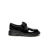 Dr Martens Junior Polly Ii Bow T-bar Patent Leather Shoe, Black, Size 1 Older Black