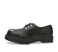 Dr. Martens Men's 1461 Steel Toe 3 Eye Shoe Green Analine Croc Emboss