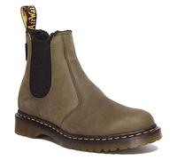 DR MARTENS Men's Chelsea Boot, DMS Olive Archive Pull Up & Black Borg Fleece, 8 UK