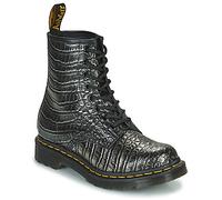 Dr. Martens Mid Boots 1460 Gunmetal Wild Croc Emboss in Black 6