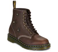 Dr. Martens womens 1460 Pascal Flower, Dark Brown, 7