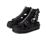 Women's Dr. Martens Womens Olson Tumbled Nubuck Sandals (Black) - Grey - Size: W4
