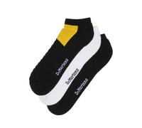 Dr. Martens - Short Double Doc Pack Of 3 Black/White/Yellow - Socks - black - M/L - 46% Polyester, 41% Cotton, 11% Polyamide, 2% Elastane,Cotton M/L