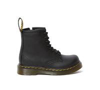 Dr Martens Toddler 1460 8 Eye Leather Lace up Boot with Side Zip - Black, Black, Size 7 Younger Black
