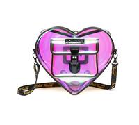 Dr. Martens Transparent Heart Shaped Backpack, Black Iridescent Pu+felix Rub Off, Mini