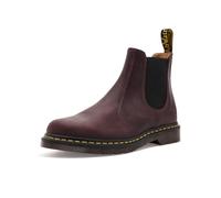 Dr. Martens, Unisex, 2976 Yellow Stitch Smooth Leather Chelsea Boots, Cherry Red, Mens, 13, Womens, 14, Medium