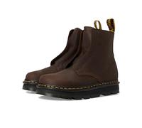 Dr. Martens Unisex-Adult Zebzag Laceless Combat Boot, Dark Brown, 10 Women/9 Men
