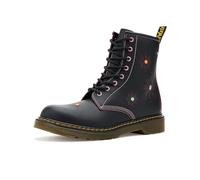 Dr. Martens unisex-child 1460 Y, Black/Dusty Rose, 6 Big Kid